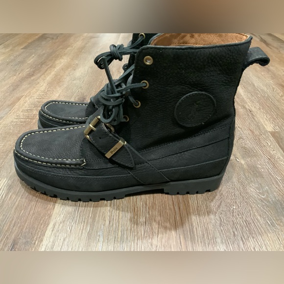 NWOB Polo Ralph Lauren Men's Ranger Boot Pull Up Grain Tumbled Leather Sz 9.5